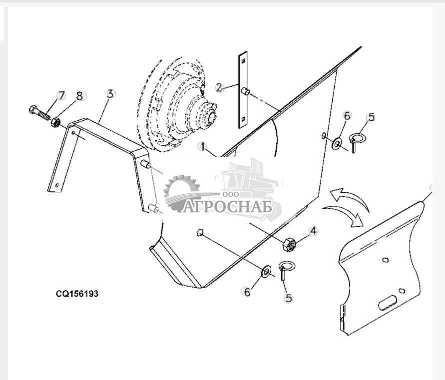 THRESHING CYLINDER DRIVE SHIELD 